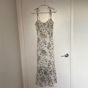 Commense Blue Floral Maxi Dress